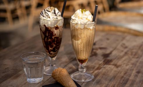 Milkshakes café et chocolat